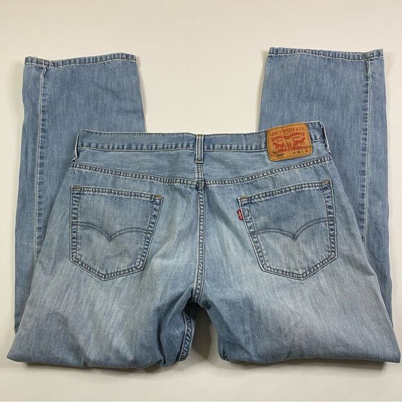 Levi's 569 Jeans Mens 36x29 Loose Straight Y2K Baggy 2000s Distressed Denim - Picture 10 of 12